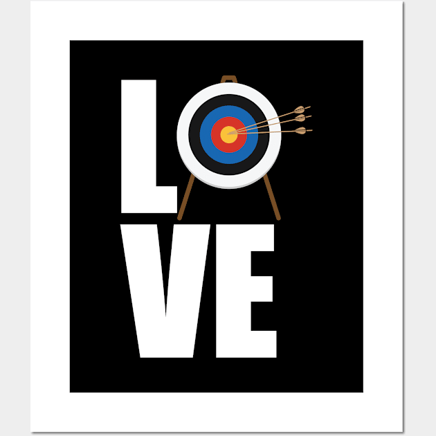 Archery- I Love Archery Wall Art by Kudostees